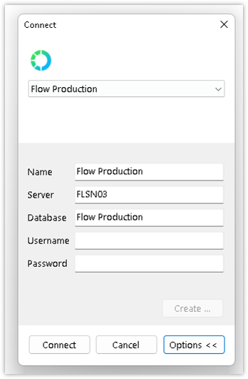 FlowArchMove 14 - Connect again to the restored Flow db.png
